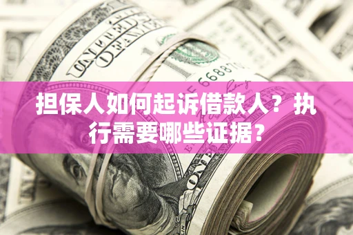 武汉担保人如何起诉借款人？执行需要哪些证据？