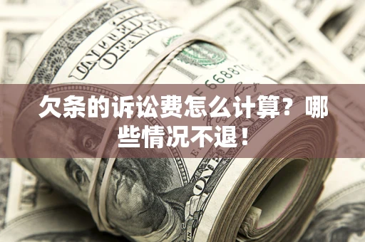 武汉欠条的诉讼费怎么计算？哪些情况不退！
