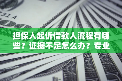 武汉担保人起诉借款人流程有哪些？证据不足怎么办？专业律师解答