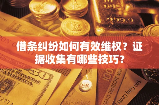 武汉借条纠纷如何有效维权？证据收集有哪些技巧？
