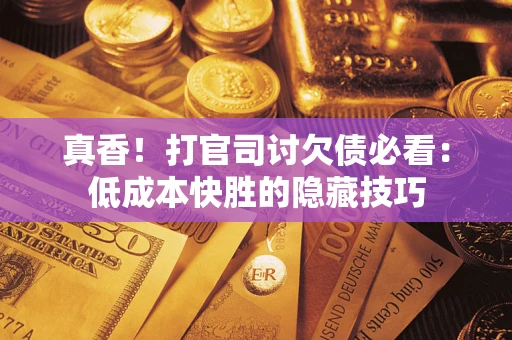 武汉真香！打官司讨欠债必看：低成本快胜的隐藏技巧