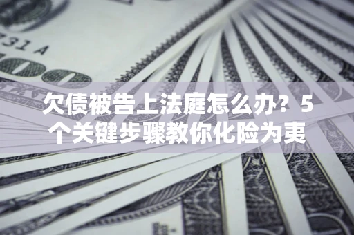武汉欠债被告上法庭怎么办？5个关键步骤教你化险为夷